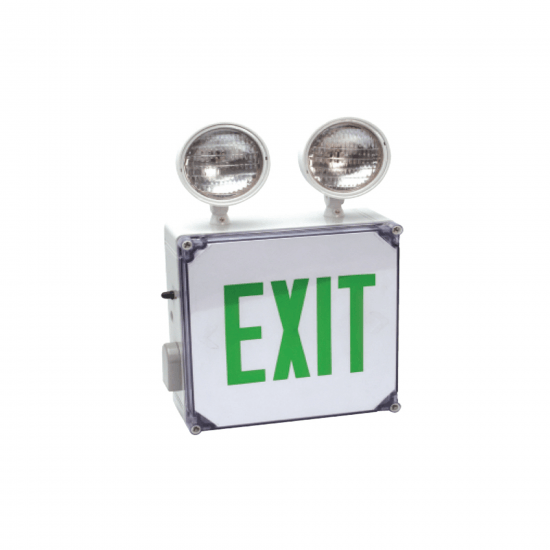 XEM7WL Wet Location LED Exit Sign & Incandescent Combo
