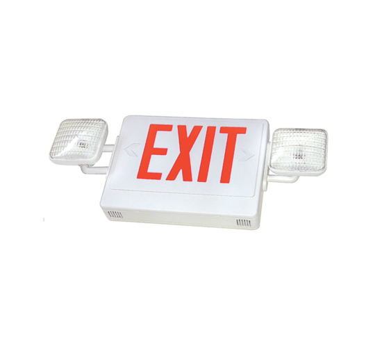 XEM8U LED Exit & Incandescent Emergency Combo